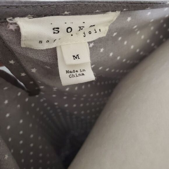 SOFT JOIE dress Zandi gray star moon print drop waist rayon M - Picture 8 of 8